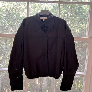 Banana Republic cropped button down cotton shirt.